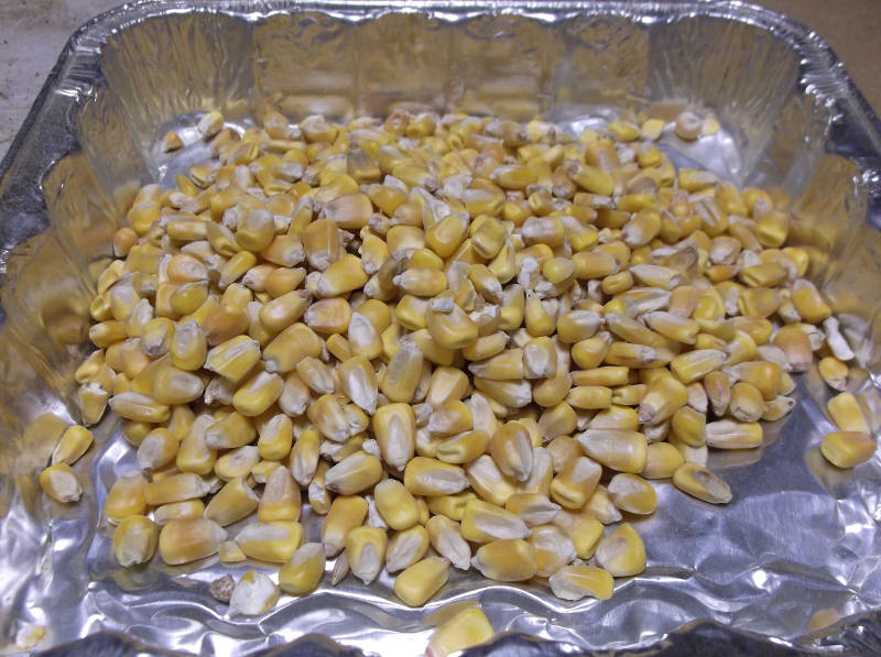 Whole Corn in pan